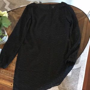 Ann Taylor Black Spotted Shear Arm Shirt Dress 2